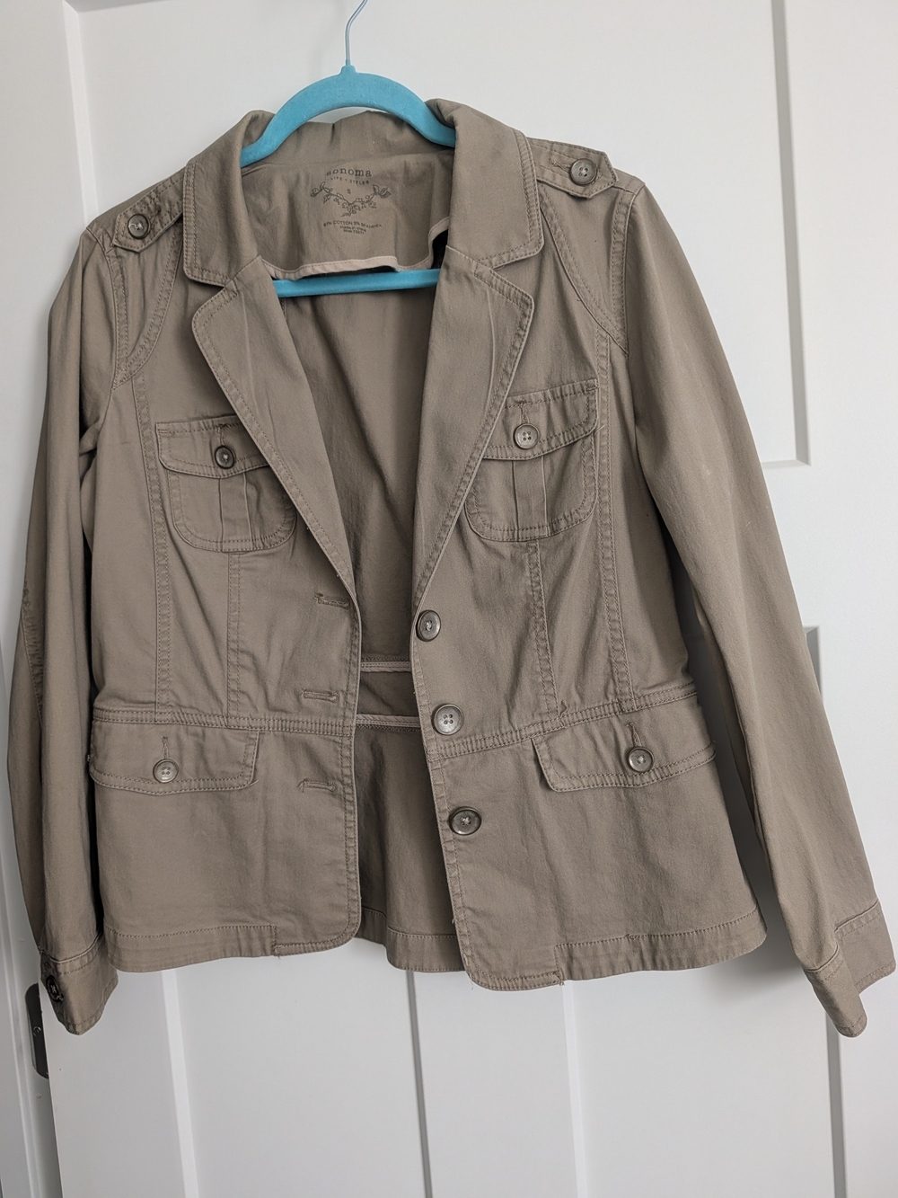Sonoma Taupe Utility Blazer Jacket